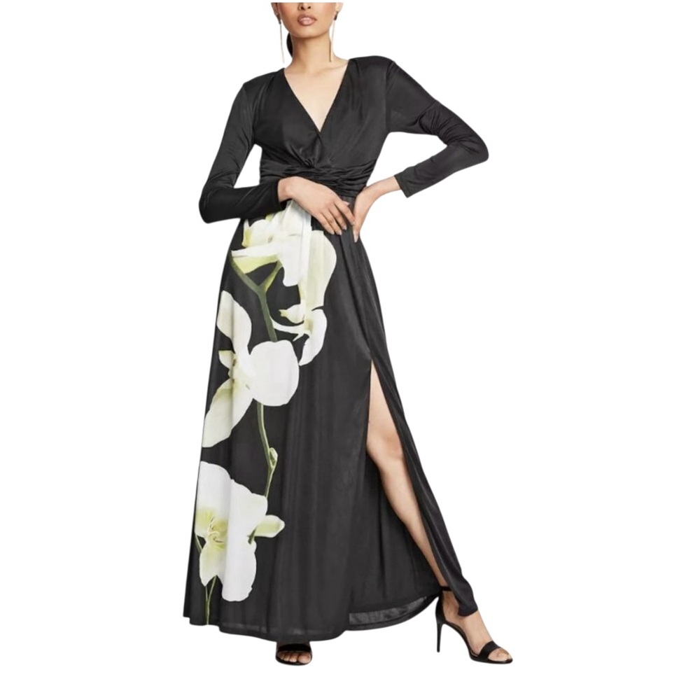 Altuzarra For Target Floral Print V-Neck Long Sleeve Dress